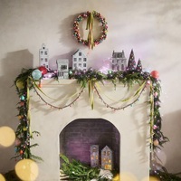 Nouvelles décorations uniques pour Halloween : Grand porte-bougie en fer en forme de maison hantée, durable et écologique, pour la saison des fêtes