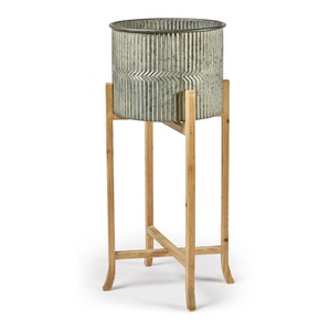 Gold Plated <b>Plant</b> Pot With <b>Stand</b> Metal Flower Pot Handcrafted Gorgeous Planter <b>Stand</b> for Home Patio Balcony Office Decorative - Product Image 3