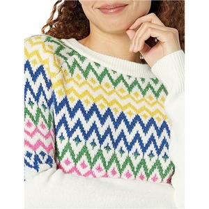 Suéter de punto de mujer de invierno con cuello de moda elegante de manga larga - Product Image 3