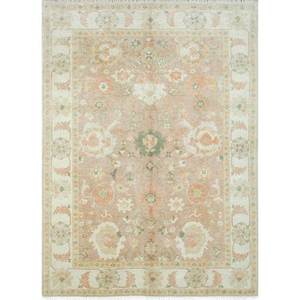 Alfombras de Lana Anudadas a Mano Aalam, Diseño Floral Rosa y Morado, 9x12, para Decoración de Sala de Estar y Dormitorio, Pae-555 - Product Image 1