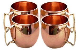 Tasse classique en cuivre pur à 100 %, faite à la main, de haute qualité, pour boissons, hôtel, bar, maison, école - Product Image 3