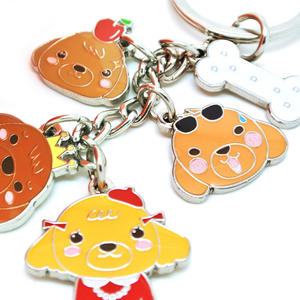 Llaveros Personalizados de Aleación de Zinc con Diseño de Perro Adorable, Estilo Vintage, de Dibujos Animados, de Moda, Giratorios y con Esmalte Suave - Product Image 6