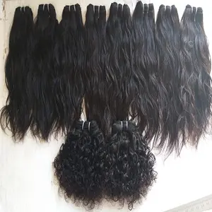 Fornecedores por atacado de extensão de cabelo humano 12A grau cabelo liso duplo desenhado grande loja pacotes de cabelo brasileiro cru não processado