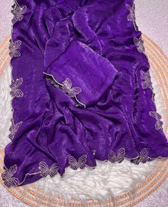 Precioso impresionante diseñador indio Fandy gasa Sari última blusa de lujo exclusiva calidad superior nupcial fiesta étnica WearWomen - Product Image 2