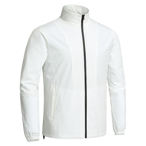 Chaqueta Cortavientos Deportiva de Lona Azul con Cuello Alto para Hombre, Impermeable, para Golf, Ropa de Exterior, Novedad de Otoño - Product Image 3