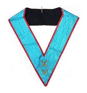 Qualité supérieure Memphis Misraim Ensemble de collier d'officier de réglementation français Turquoise Machine Broderie Artisanat Service OEM à faible quantité minimale de commande - Product Image 3