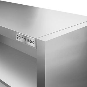 Armario de Pared Comercial de Acero Inoxidable / Mueble de Cocina ECO - 800x400x650mm - Frente Abierto (sin puertas) - Product Image 5