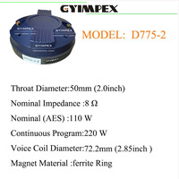 Tweeter kubah Speaker suara, Diameter tenggorokan 50mm 2 inci kualitas bagus harga murah Driver ferit HF Speaker kompresi