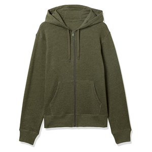 Sudadera con capucha de lana de algodón 100% para hombre, alta calidad, HeavyGSM, transpirable, cómoda, con cremallera completa, ropa de invierno bordada - Product Image 1