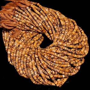 Image de haute qualité jaspe Heishi entretoise lisse perles de pierres précieuses brin lâche naturel pour la fabrication de bijoux guérison en gros - Product Image 6