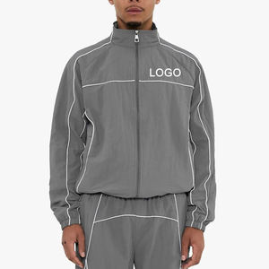 Veste de survêtement en nylon imperméable légère surdimensionnée pour homme avec logo personnalisé OEM - Product Image 1