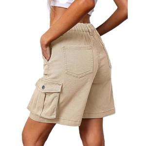 2025 dernier Style femmes motif chaud taille haute genou longueur Bermuda Shorts été décontracté Long Shorts - Product Image 5