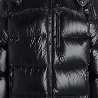 Vente en gros 2026 Blousons matelassés pour hommes Noir brillant Manteau d'hiver à bulles Capuche amovible Décontracté Crocheté Grande taille Écologique