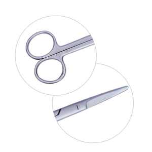 Ciseaux à dissection incurvés plaqués or de 11.5cm avec bord en carbure de tungstène Jeu d'instruments manuels avec poignée à pointe émoussée - Product Image 2