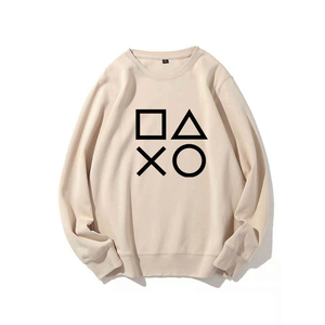 Venta al por mayor personalizado 2025 hombres Casual pulóver peso pesado cuello redondo estampado suelto ajuste tejido de punto Color sólido primavera pulóver - Product Image 6