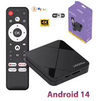 Boîtier TV Android 14 H96 MAX RK3518 2 Go 16 Go, Clé TV Intelligente Wi-Fi 2.4G/5Ghz HDR 4K 100M, Lecteur Multimédia H96MAX 4K, Décodeur