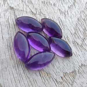 พลอยอเมทิสต์ธรรมชาติขนาด4x6มม. ถึง20x30มม. อัญมณีหลวมแบบแบนสำหรับทำเครื่องประดับต่างหูทองเงิน - Product Image 6