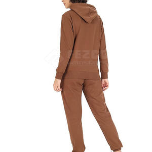 Conjunto Deportivo de Invierno para Mujer con Logotipo Personalizado, 100% Algodón, Venta al Por Mayor, Marca Privada, Sudadera con Capucha y Pantalones de Jogging, 2 Piezas - Product Image 6