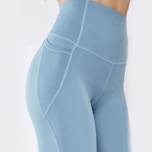 Diseña tu propio estilo Leggings de yoga para mujer Alta calidad Sólido Cordón Cintura alta Piernas acampanadas Logotipo personalizado Razonable - Product Image 2