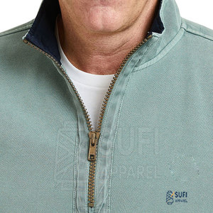 Sweat-shirt à fermeture éclair sur le devant en coton 100% pour homme, best-seller, hiver, séchage rapide, écologique, faible MOQ - Product Image 2