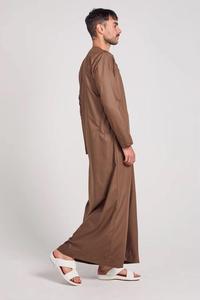 Prière traditionnelle musulmane modeste Abaya broderie Thobe style arabe saoudien pour hommes - Product Image 3