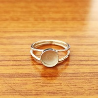 Echte Sterling Silber Runde 7mm leere Lünette Einstellung Ring Asche & Harz Füllung Muttermilch Andenken Stein Einstellung Schmuck