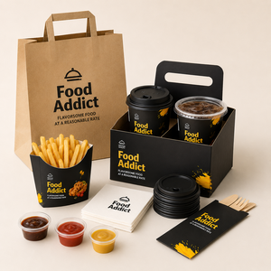 Scatole di carta personalizzate <span class=keywords><strong>per</strong></span> fast food, pieghevoli, in cartone, <span class=keywords><strong>per</strong></span> patatine fritte, pollo, hamburger, da asporto, con logo stampato - Product Image 3