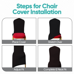 Wholesale Wedkey <strong>High</strong> Quality Stretch Spandex <strong>Back</strong> <strong>Chair</strong> <strong>Covers</strong> <strong>for</strong> Wedding Party <strong>Dining</strong> Black Banquet Anti-Pilling Non-Toxic - Product Image 4