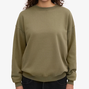 Gran oferta 360 Gsm algodón polar de talla grande cuello redondo en blanco mujer sudadera de alta calidad Puff impresión personalizada Sudadera con capucha y sudaderas - Product Image 1