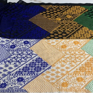 Vestido de flores verdes bordado de tela de poliéster de sarga de algodón suave para decoración Formal de moda para el hogar Accesorios transpirables - Product Image 5