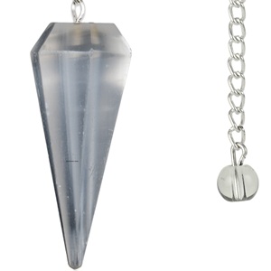Venta al por mayor de péndulo de cristal, Péndulo de piedras preciosas con cadena, Péndulo de radiestesia para adivinación, meditación, Chakra, péndulos curativos - Product Image 1