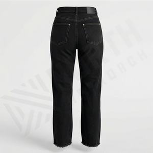 Wholesale Women <b>Denim</b> Stretchy Jean Pants Skinny Stock Apparel Washed Down Loose Baggy <b>Trousers</b> 2026 High Quality Stylish Wear - Product Image 2