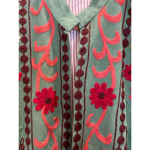 เสื้อโค้ทผ้าฝ้ายปักลายชนเผ่าซูซานี งานแฮนด์เมด ทรงโอเวอร์ไซส์ สไตล์โบโฮ ลายวู้ดแลนด์ แบบสองด้าน สำหรับฤดูหนาว ไซส์ XL สำหรับผู้หญิง - Product Image 3