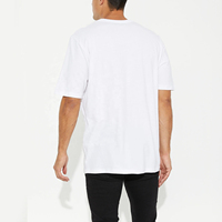 T-shirt Ringer Homme Oversize à Épaules Tombantes Manches Courtes Uni Impression Personnalisée Haute Qualité 100% Coton Écologique Respirant