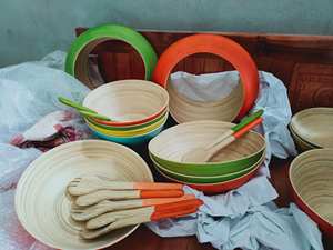 Bol en bambou fait main avec motifs de grains naturels, bol en bambou durable pour les repas quotidiens, les repas écologiques ou les cadeaux réfléchis - Product Image 6