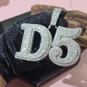 Pendentif grand nom personnalisé glacé à la mode avec chaîne cubaine de 12mm lettres chiffres collier cadeau d'anniversaire personnalisé pour lui - Product Image 6