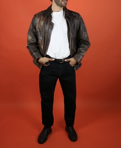 Veste en cuir véritable pour homme de conception haut de gamme, doublure 100% de haute qualité, matelassée, manches longues, prix raisonnable, design personnalisé - Product Image 3