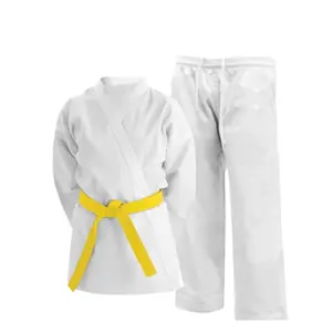 100% Cotton Fabric Good Quality Martial Arts Uniform Custom Logo Two Piece Set Karate jiu jitsu Suits - Product Image 6