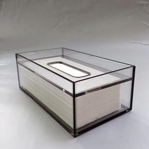 Wholesale Modern Customizable Logo Rectangle Acrylic <b>Tissue</b> Box Holder New Arrival Housewarming Gifts - Product Image 3
