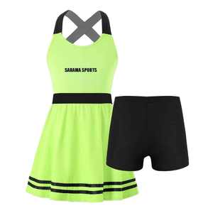 Robe de tennis légère et respirante pour femmes et jeunes filles, tenue de tennis pour filles, jupe sans manches et short, ensemble de jupes-shorts, uniformes de tennis - Product Image 1