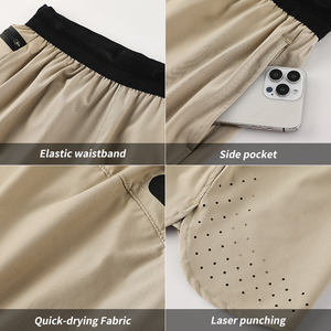 Pantalones Cortos Deportivos para Hombre, de Malla Transpirable de Alta Calidad, con Panel de Malla, Reciclados, de Secado Rápido, de Poliéster y Elastano - Product Image 5