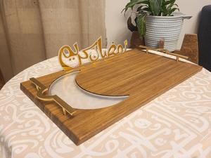 Plateau Ramzan Mubarak au design élégant parfait pour l'iftar servant des dattes bonbons fruits secs et décor de table de fête - Product Image 5