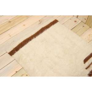 พรมขนาด 2.6x3.3 ฟุต, พรมตุรกีวินเทจขนาดเล็ก, พรมขนสัตว์สีขาว - Product Image 4