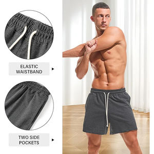<b>men</b> fleece <b>shorts</b> cotton soft fabric elastic waistband casual <b>lounge</b> training gym comfort daily wear - Product Image 5