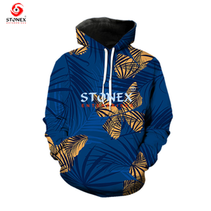 Sublimación All Over Print Logo Bordado Apliques Parche Sudadera con capucha gruesa Hombres Sudadera con capucha activa Baggy French Terry Hoodies para hombres - Product Image 4