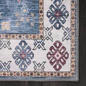 Alfombra lavable Netline Home Homestead Waves Indigo Blue Heritage - Product Image 3