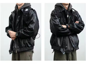 แจ็คเก็ตหนังผู้ชายคุณภาพดี งานแฮนด์เมด สินค้าขายดี แจ็คเก็ตหนังสำหรับผู้ชาย - Product Image 2