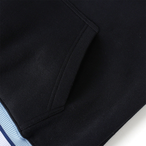 Sudadera con Capucha Negra Kankakee para Invierno, Sudadera Universitaria Personalizada de Alta Calidad, Forro Polar de Algodón Orgánico Ecológico para Hombre - Product Image 3