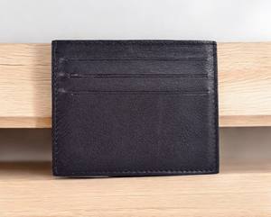 Unisex Luxury Custom Ultrathin <b>RFID</b> Slim Business <b>Card</b> <b>Holder</b> Vintage Design Genuine Cowhide Leather Polyester Wallet Short Open - Product Image 6