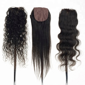 Cierre de encaje de cabello virgen para mujeres negras Cabello de templo natural sin procesar Cierre de cabello ondulado de encaje HD Precios baratos - Product Image 5